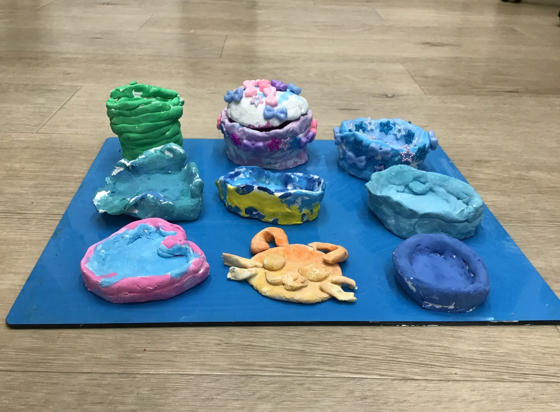 紙粘土で小物入れ作り:輝HIKARIみらいキッズ